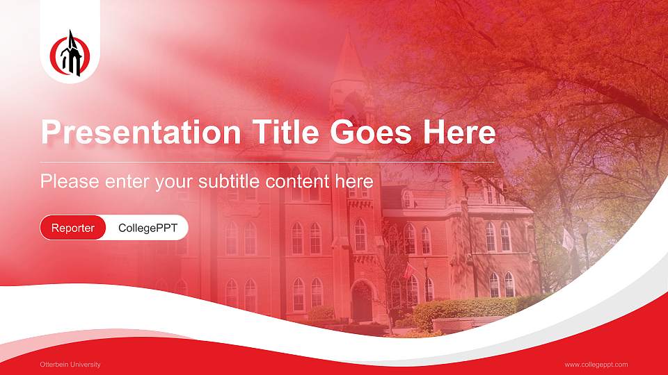 Otterbein University Lecture Sharing and Networking Event PPT Template16:9 ratio PPT effect preview image