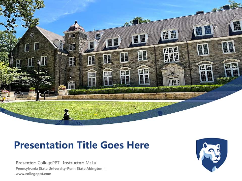 Pennsylvania State University-Penn State Abington Course/Courseware Creation PPT Template4:3 ratio PPT effect preview image5