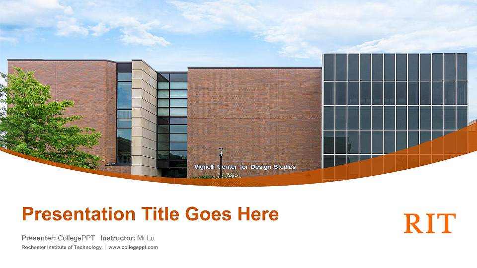 Rochester Institute of Technology Course/Courseware Creation PPT Template16:9 ratio PPT effect preview image