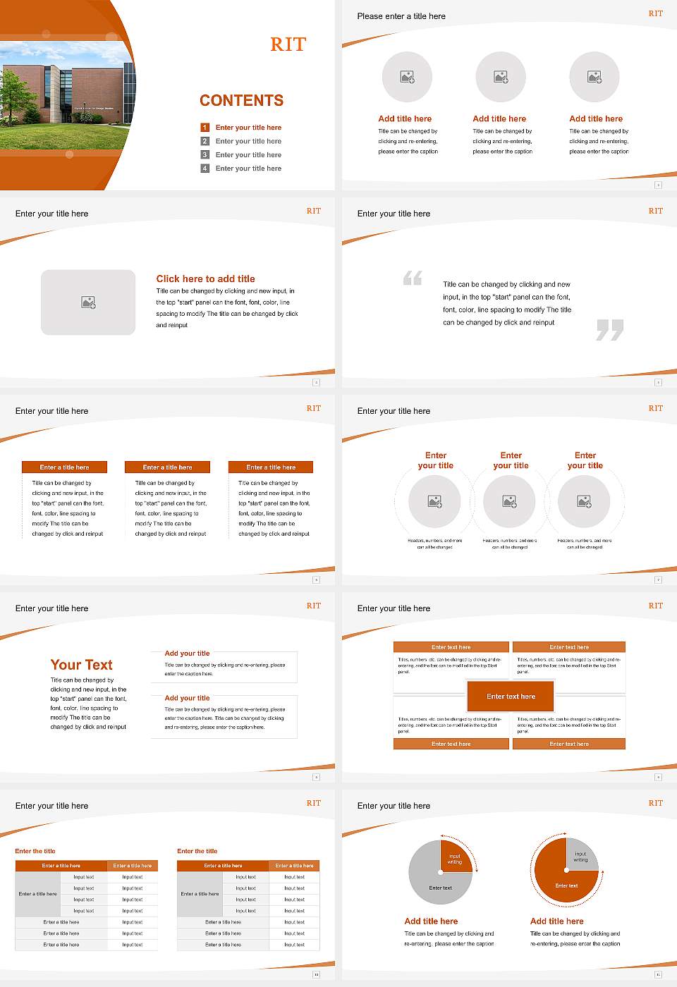 Rochester Institute of Technology Course/Courseware Creation PPT Template16:9 ratio PPT effect preview image2