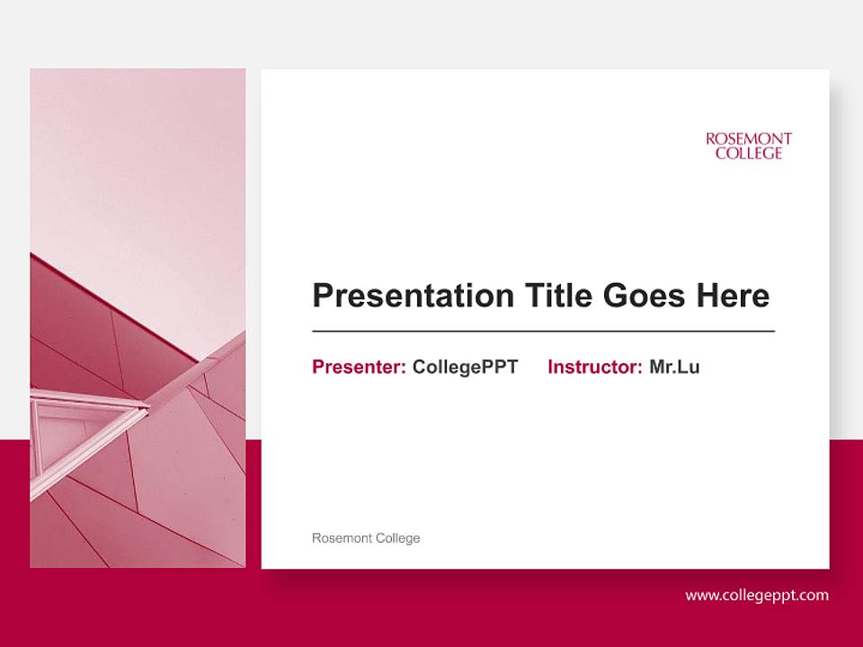 Rosemont College General Purpose PPT Template4:3 ratio PPT effect preview image6
