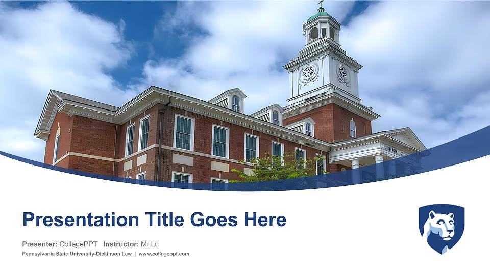 Pennsylvania State University-Dickinson Law Course/Courseware Creation PPT Template16:9 ratio PPT effect preview image