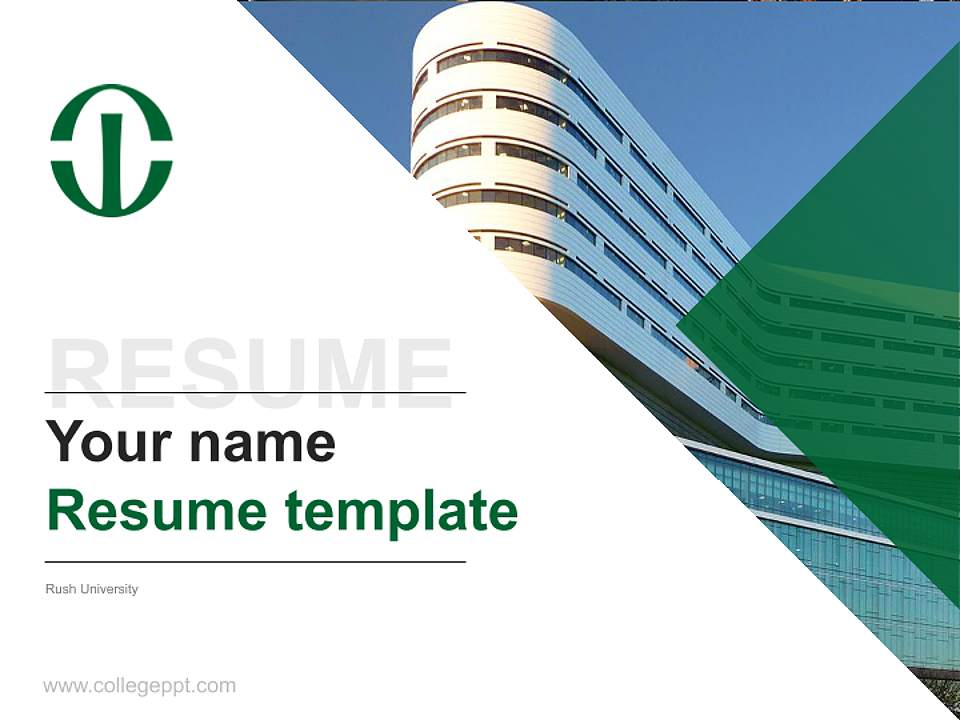 Rush University Resume PPT Template4:3 ratio PPT effect preview image5