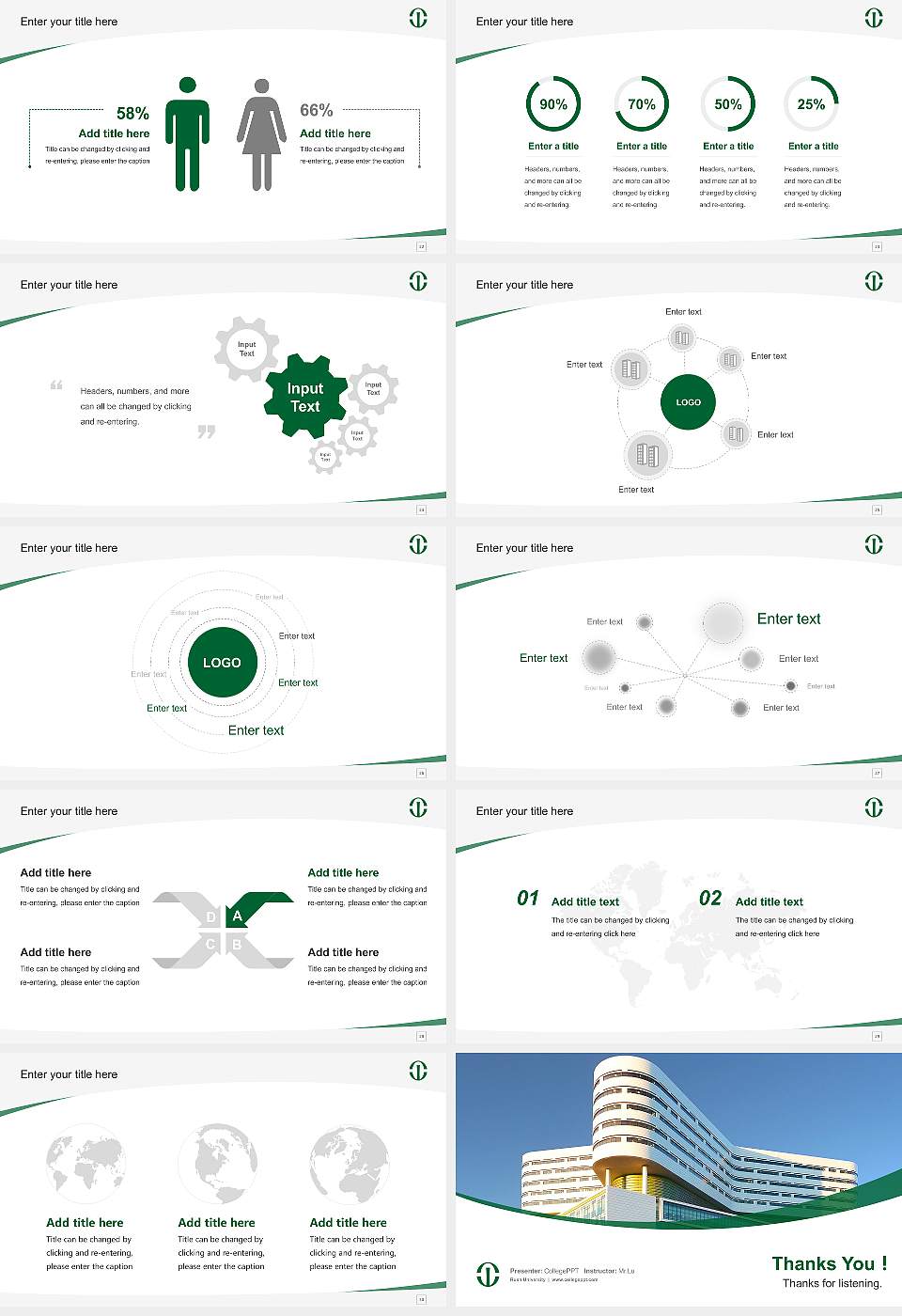 Rush University Course/Courseware Creation PPT Template16:9 ratio PPT effect preview image4