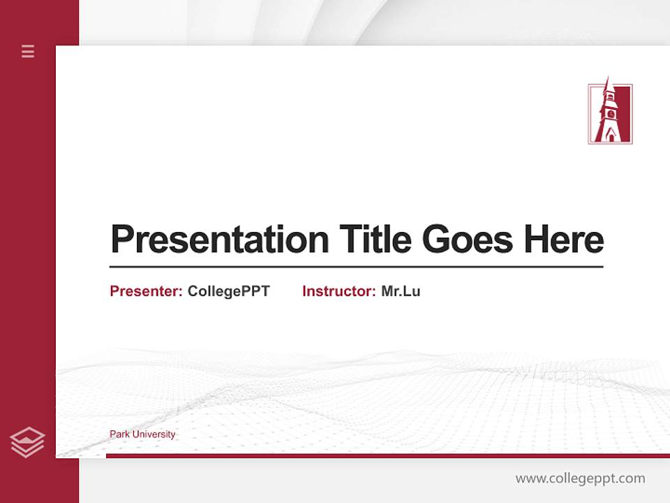 Park University Thesis Proposal/Graduation Defense PPT Template4:3 ratio PPT effect preview image5