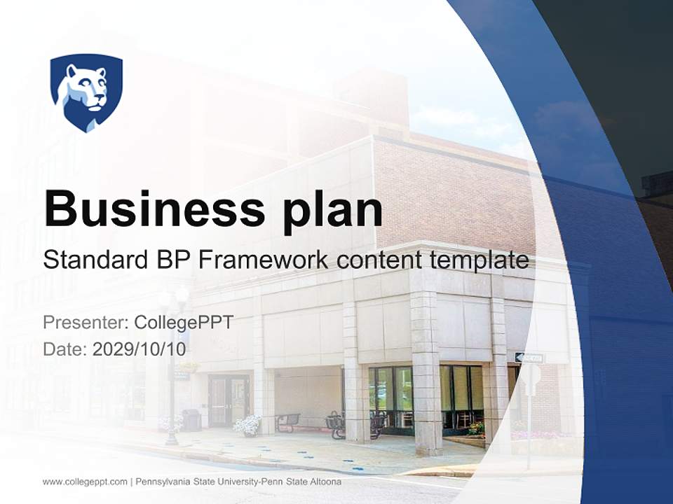 Pennsylvania State University-Penn State Altoona Competition/Entrepreneurship Contest PPT Template4:3 ratio PPT effect preview image9