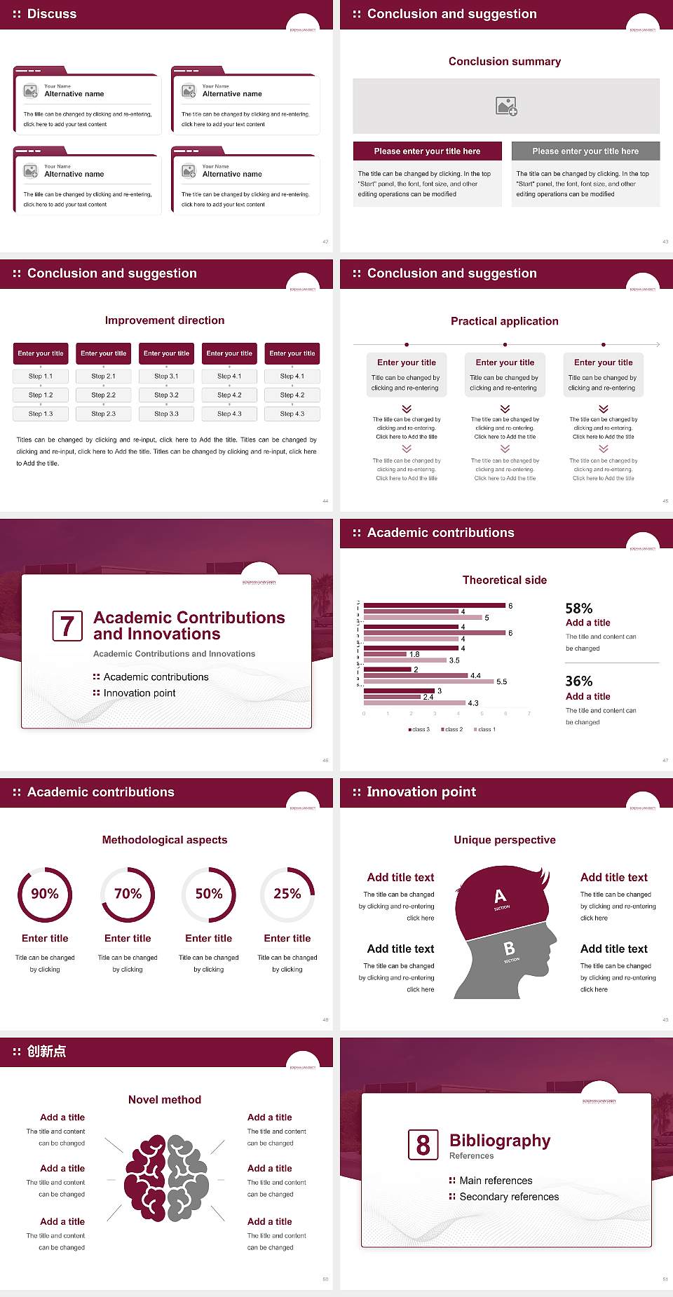 Roseman University of Health Sciences Graduation Thesis Defense PPT Template4:3 ratio PPT effect preview image6
