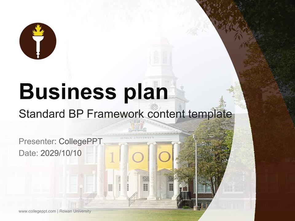 Rowan University Competition/Entrepreneurship Contest PPT Template4:3 ratio PPT effect preview image9