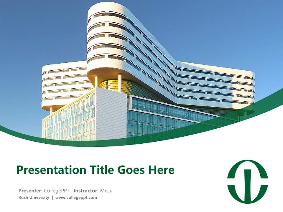 Rush University Course/Courseware Creation PPT Template4:3 ratio PPT effect preview image5