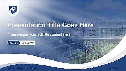 Pennsylvania State University-College of Medicine Lecture Sharing and Networking Event PPT Template