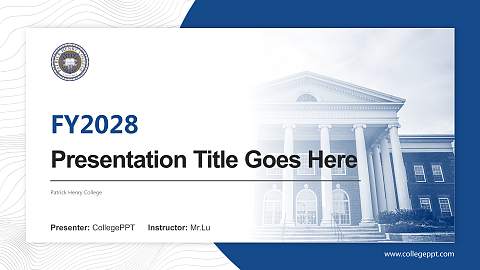Patrick Henry College Academic Presentation/Research Findings Report PPT Template