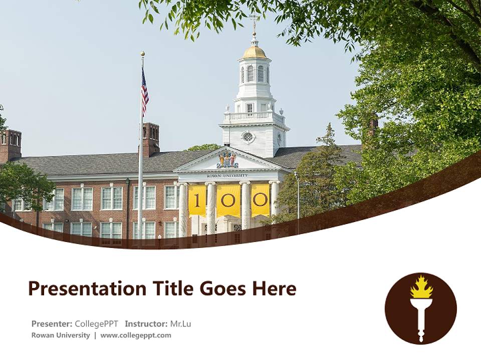 Rowan University Course/Courseware Creation PPT Template4:3 ratio PPT effect preview image5