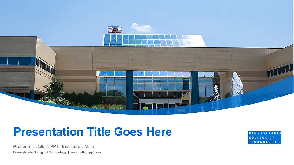 Pennsylvania College of Technology Course/Courseware Creation PPT Template16:9 ratio PPT effect preview image