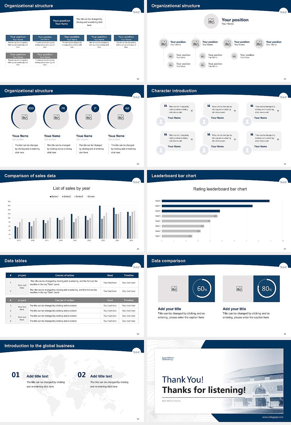 Roger Williams University Academic Presentation/Research Findings Report PPT Template16:9 ratio PPT effect preview image4