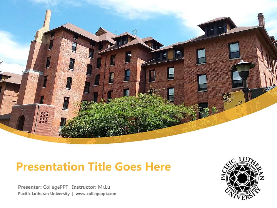 Pacific Lutheran University Course/Courseware Creation PPT Template4:3 ratio PPT effect preview image5