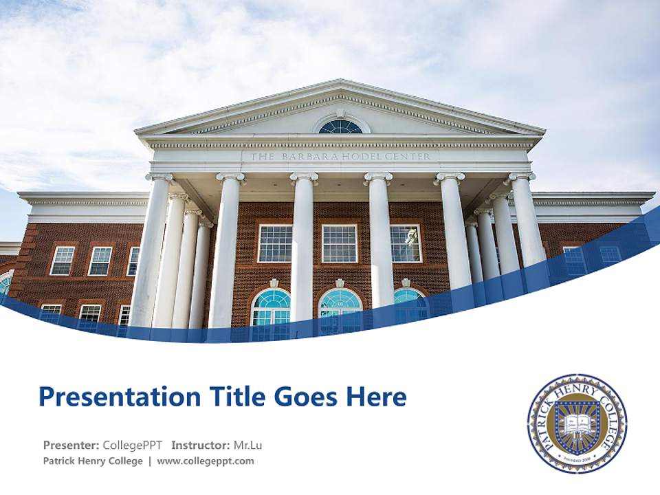 Patrick Henry College Course/Courseware Creation PPT Template4:3 ratio PPT effect preview image5