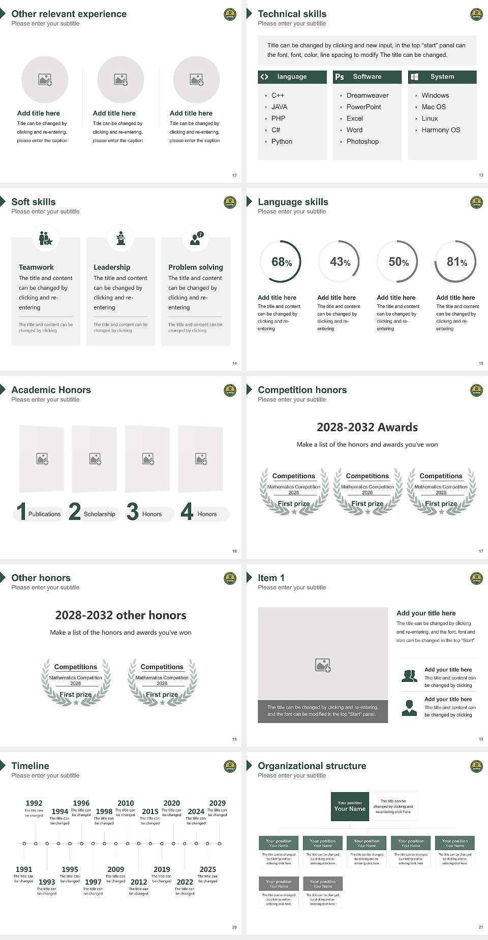 Pacific Rim Christian University Resume PPT Template4:3 ratio PPT effect preview image3