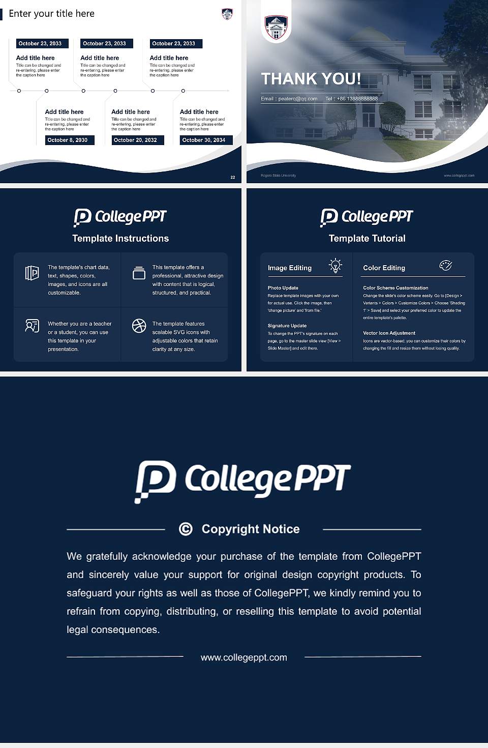 Rogers State University Lecture Sharing and Networking Event PPT Template4:3 ratio PPT effect preview image4