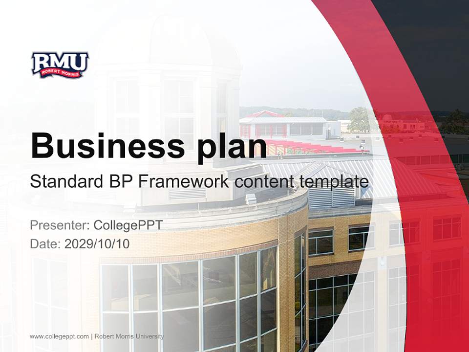 Robert Morris University Competition/Entrepreneurship Contest PPT Template4:3 ratio PPT effect preview image9