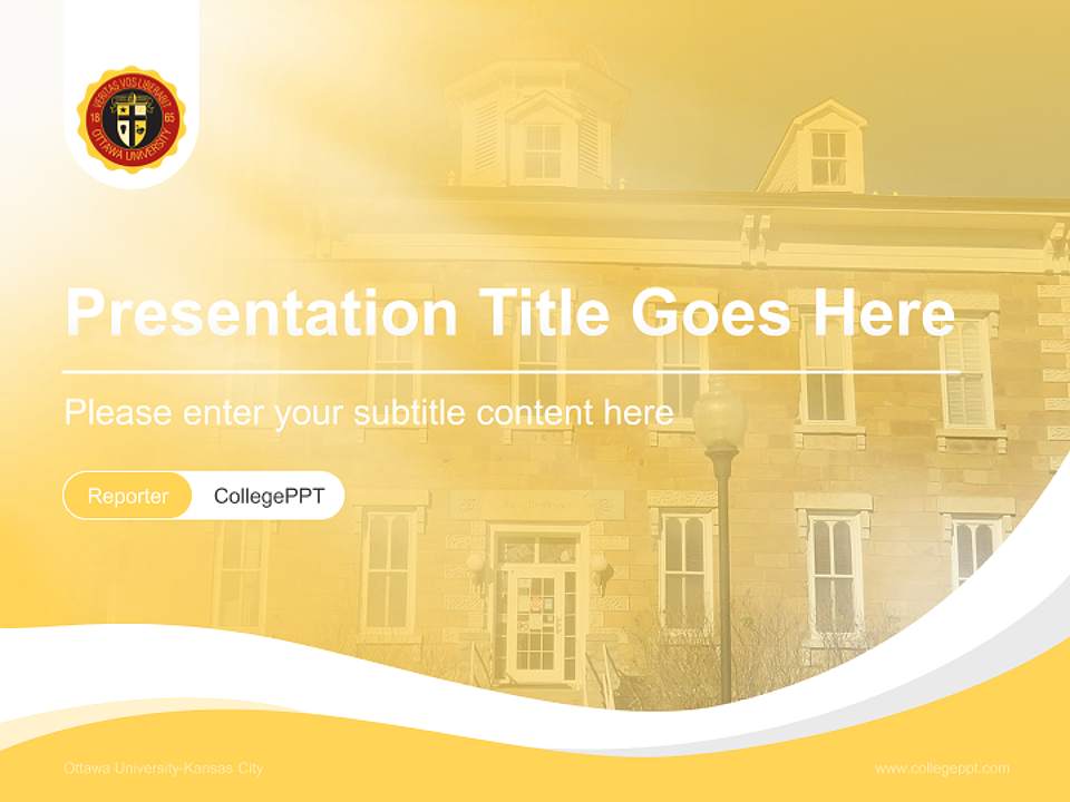 Ottawa University-Kansas City Lecture Sharing and Networking Event PPT Template4:3 ratio PPT effect preview image4