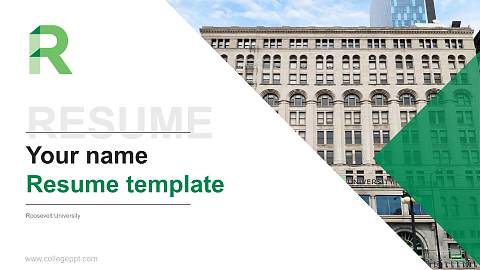 Roosevelt University Resume PPT Template
