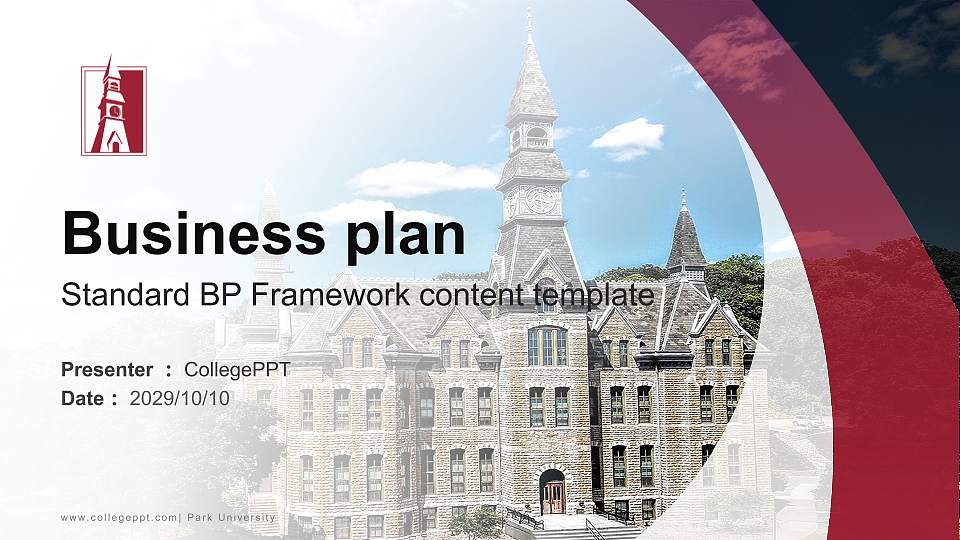 Park University Competition/Entrepreneurship Contest PPT Template16:9 ratio PPT effect preview image