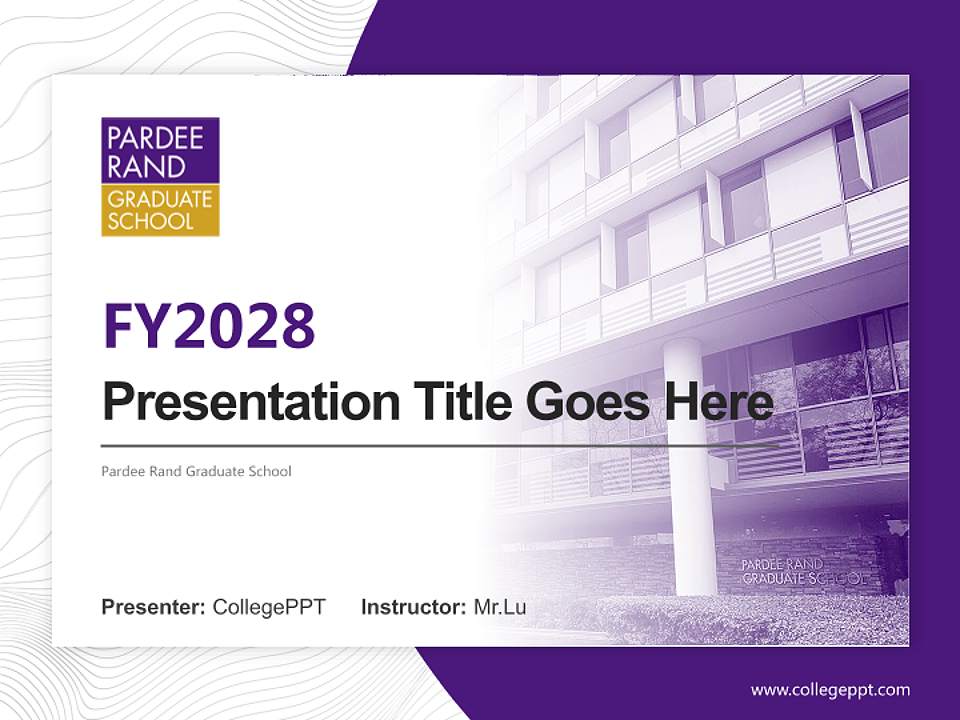 Pardee Rand Graduate School Academic Presentation/Research Findings Report PPT Template4:3 ratio PPT effect preview image5