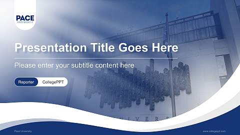 Pace University Lecture Sharing and Networking Event PPT Template