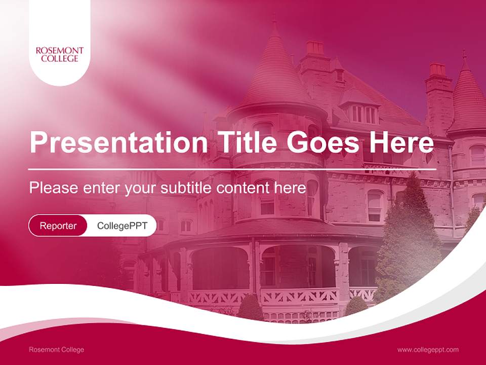 Rosemont College Lecture Sharing and Networking Event PPT Template4:3 ratio PPT effect preview image4