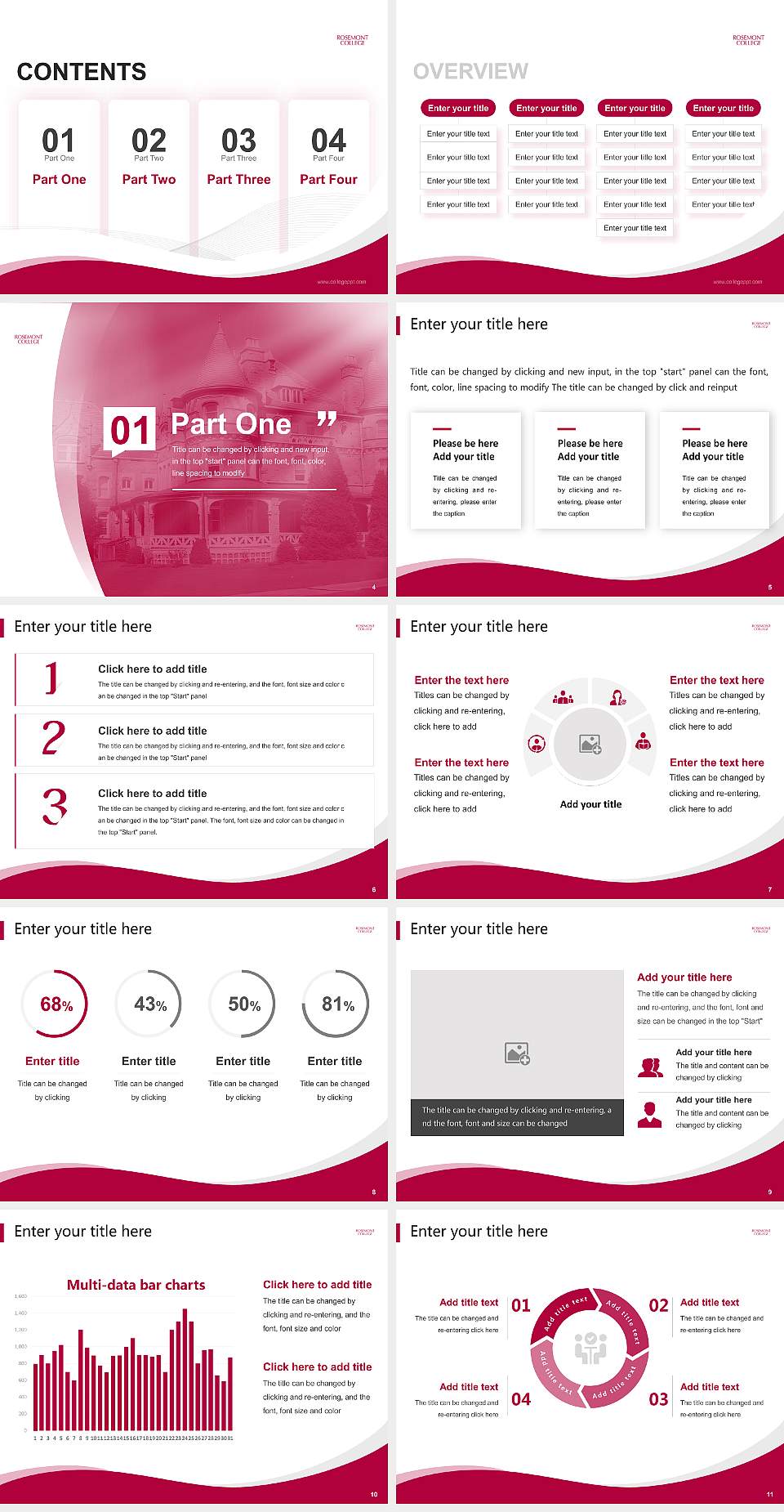 Rosemont College Lecture Sharing and Networking Event PPT Template4:3 ratio PPT effect preview image2