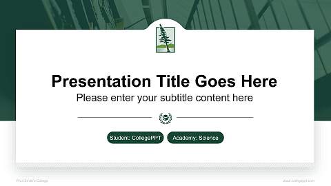 Paul Smith’s College National Scholarship Defense PPT Template