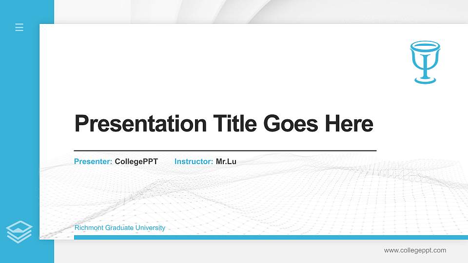 Richmont Graduate University Thesis Proposal/Graduation Defense PPT Template16:9 ratio PPT effect preview image