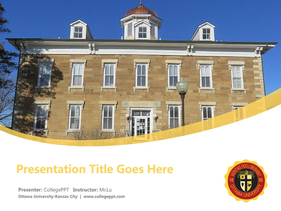 Ottawa University-Kansas City Course/Courseware Creation PPT Template4:3 ratio PPT effect preview image5