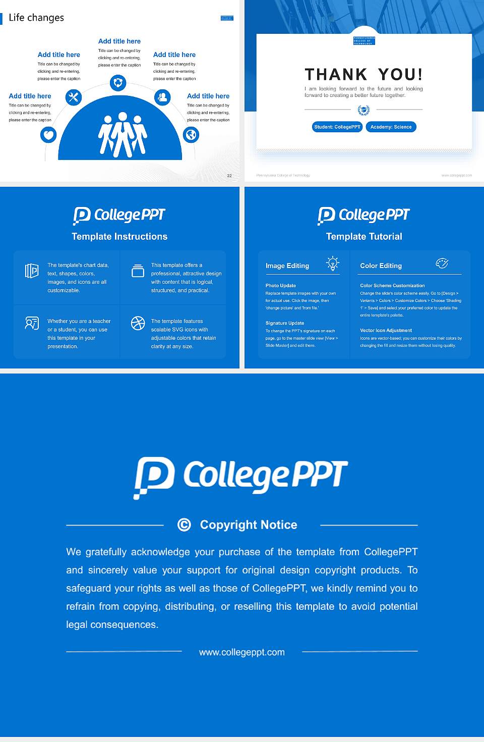Pennsylvania College of Technology National Scholarship Defense PPT Template4:3 ratio PPT effect preview image4