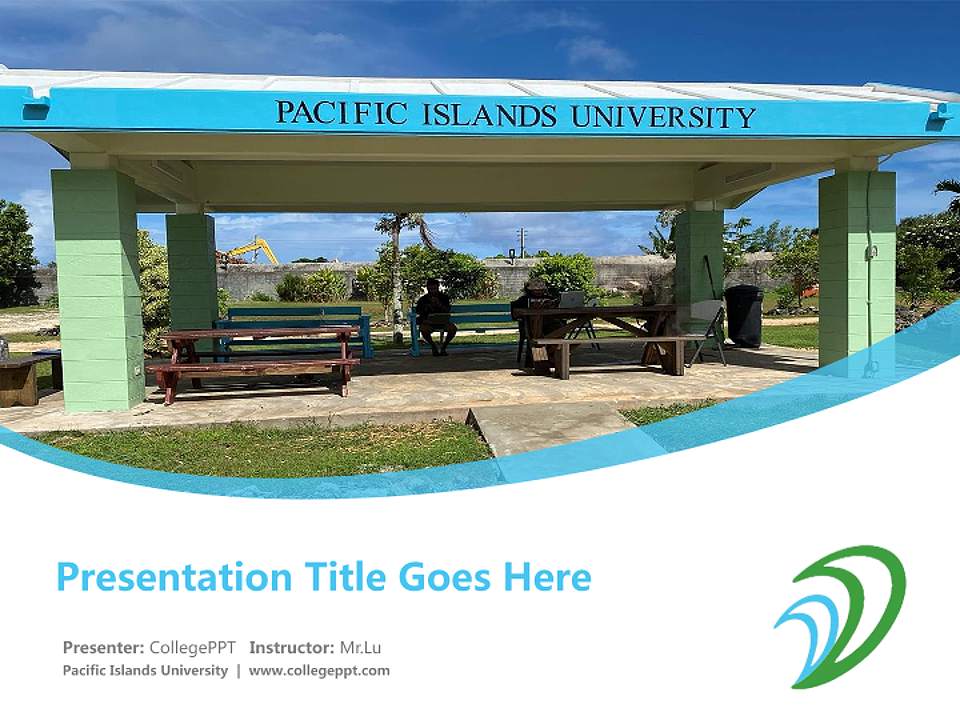 Pacific Islands University Course/Courseware Creation PPT Template4:3 ratio PPT effect preview image5