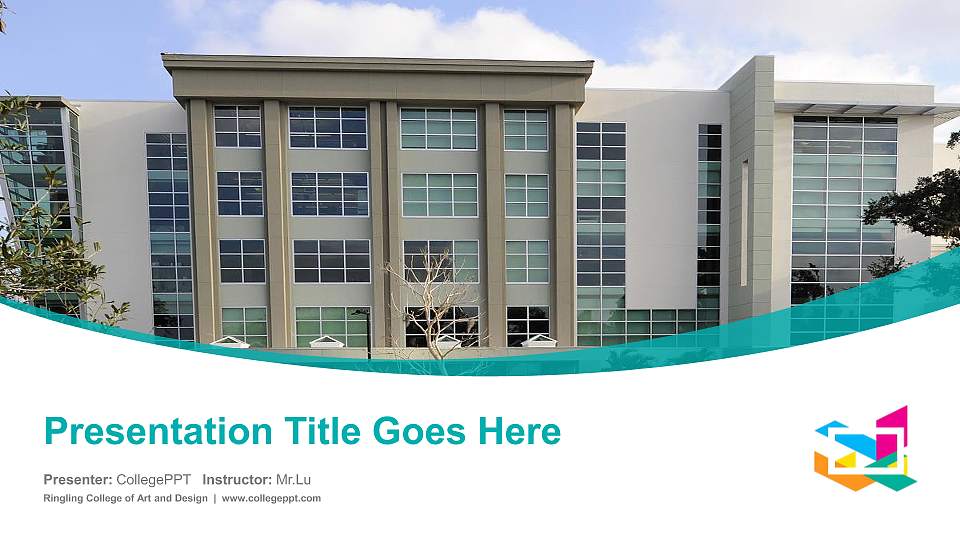 Ringling College of Art and Design Course/Courseware Creation PPT Template16:9 ratio PPT effect preview image