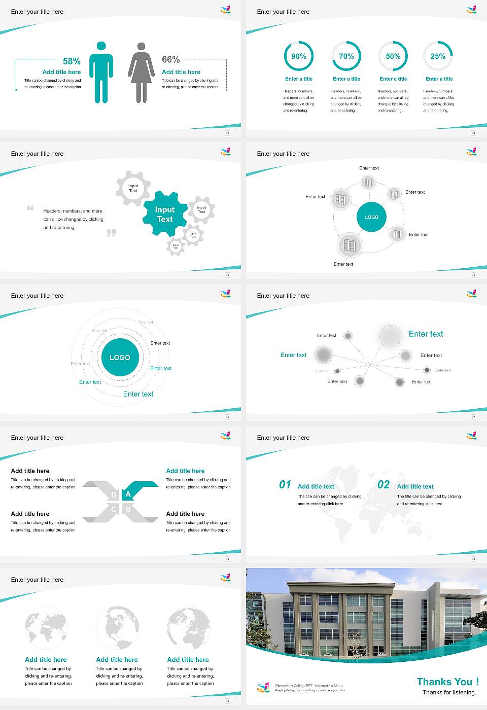 Ringling College of Art and Design Course/Courseware Creation PPT Template16:9 ratio PPT effect preview image4