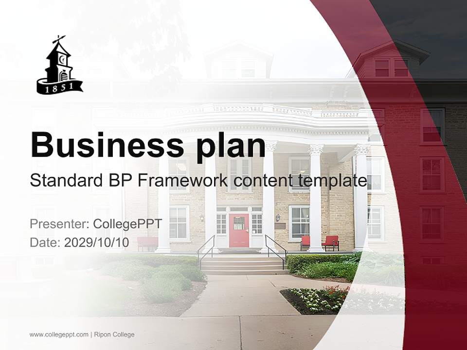 Ripon College Competition/Entrepreneurship Contest PPT Template4:3 ratio PPT effect preview image9