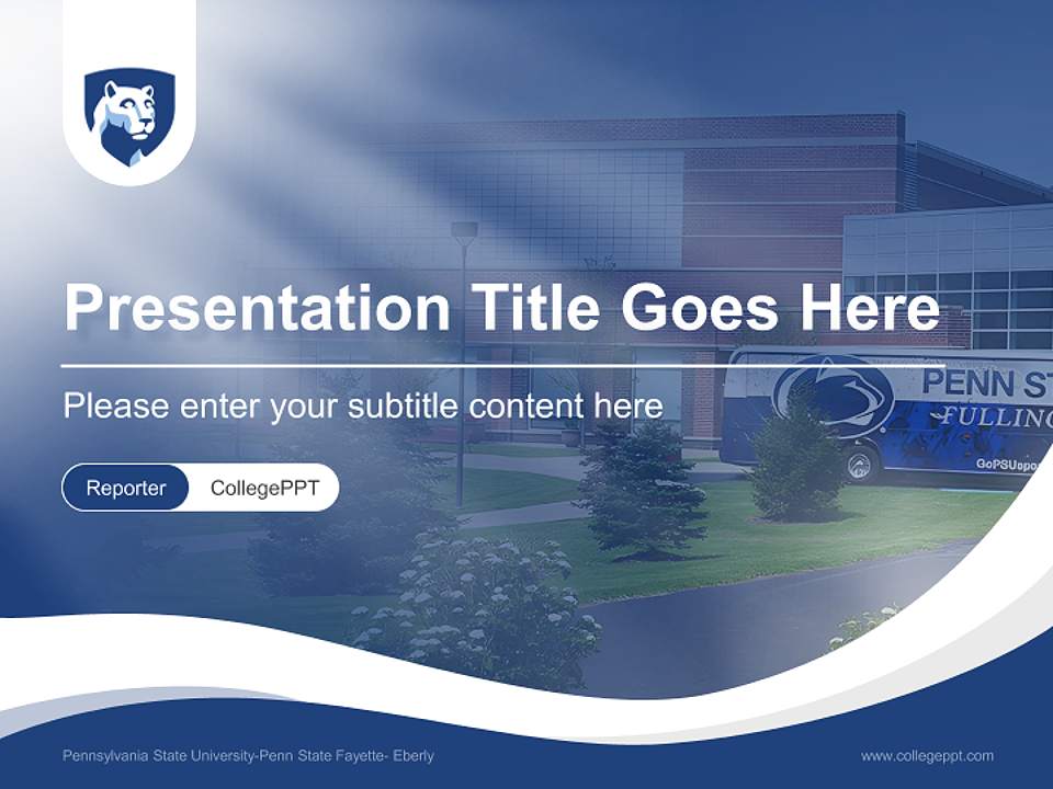 Pennsylvania State University-Penn State Fayette- Eberly Lecture Sharing and Networking Event PPT Template4:3 ratio PPT effect preview image4