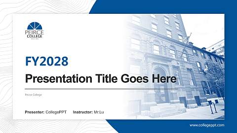 Peirce College Academic Presentation/Research Findings Report PPT Template
