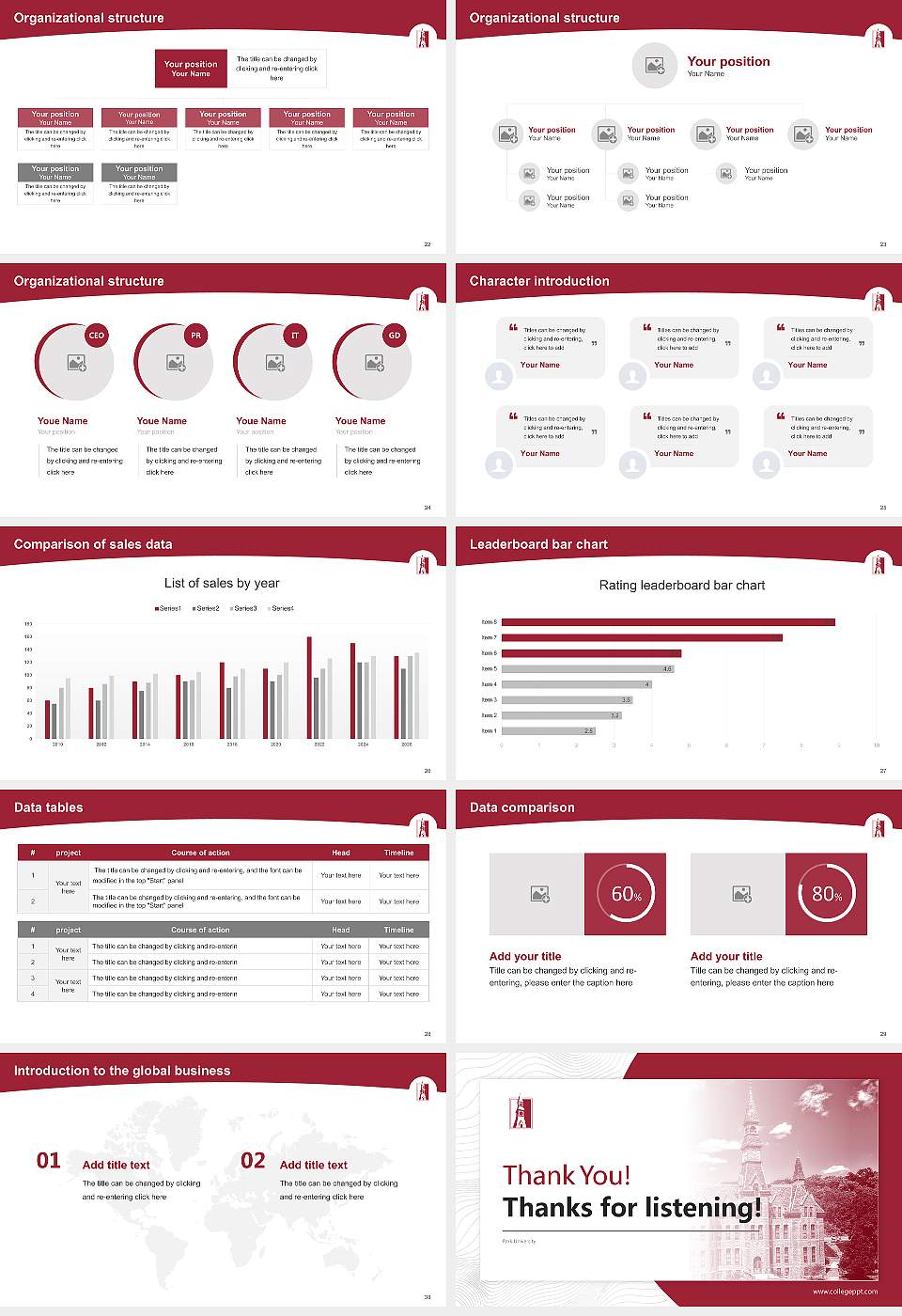 Park University Academic Presentation/Research Findings Report PPT Template16:9 ratio PPT effect preview image4