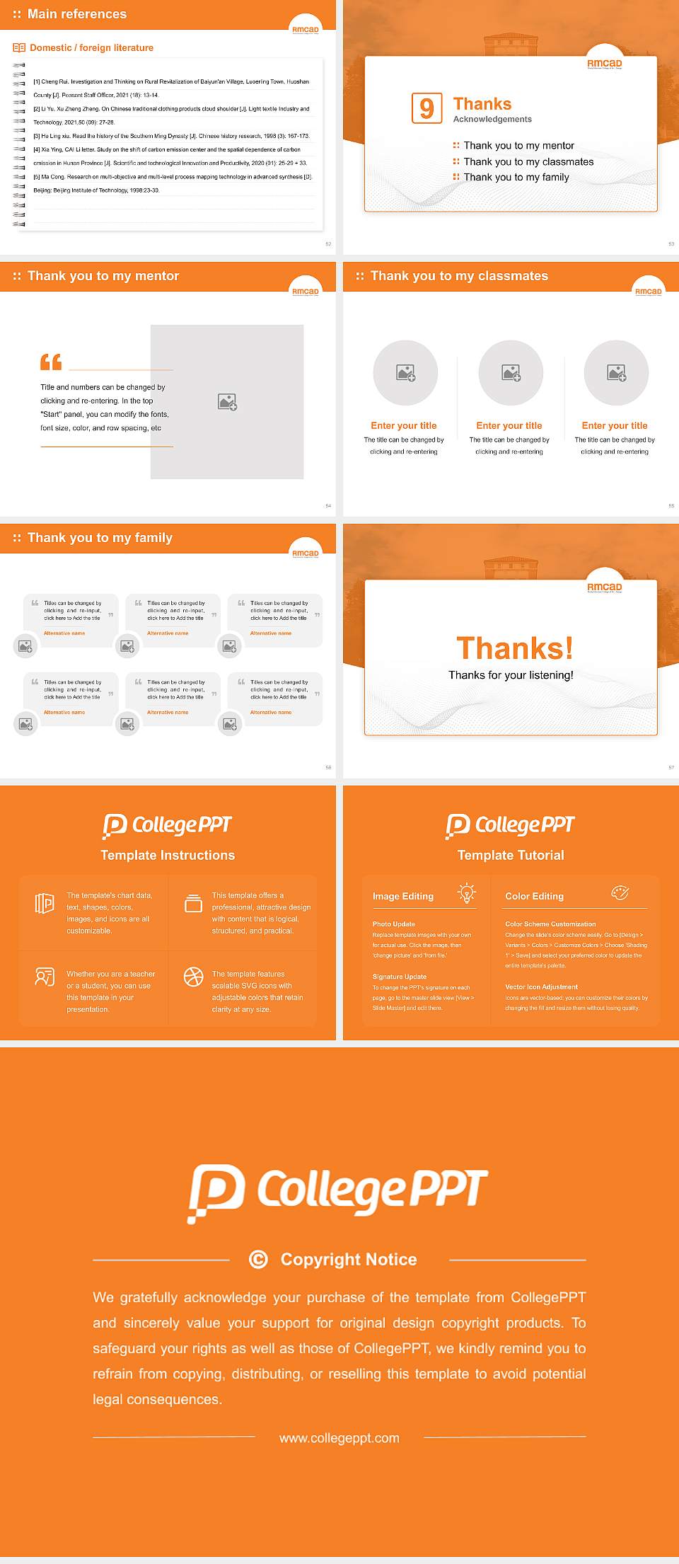 Rocky Mountain College of Art and Design Graduation Thesis Defense PPT Template4:3 ratio PPT effect preview image7