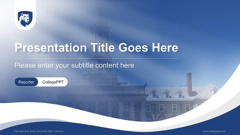 Pennsylvania State University-Main Campus Lecture Sharing and Networking Event PPT Template16:9 ratio PPT effect preview image