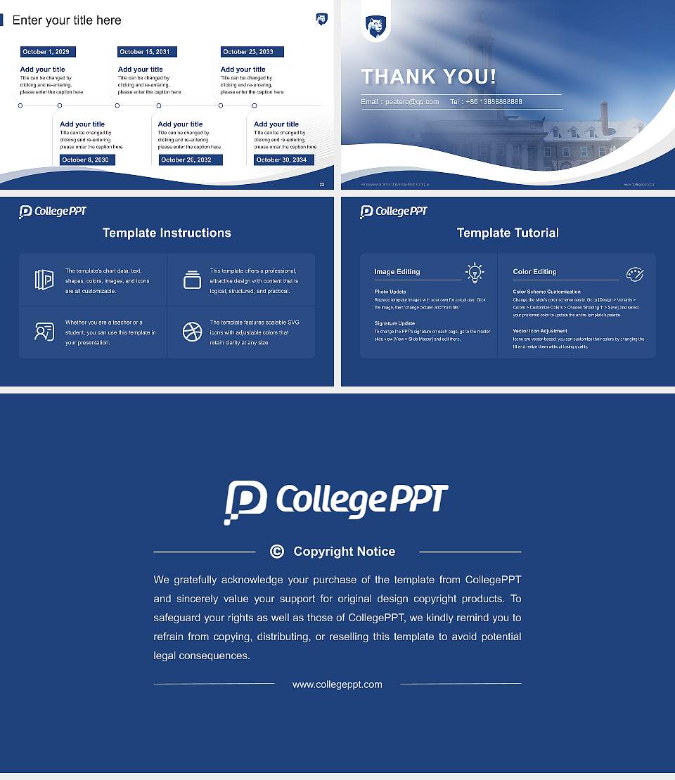 Pennsylvania State University-Main Campus Lecture Sharing and Networking Event PPT Template16:9 ratio PPT effect preview image4