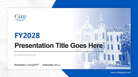 Our Lady of the Lake University Academic Presentation/Research Findings Report PPT Template