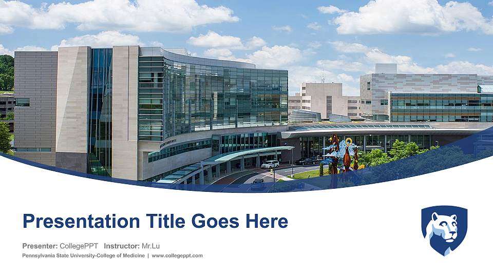 Pennsylvania State University-College of Medicine Course/Courseware Creation PPT Template16:9 ratio PPT effect preview image