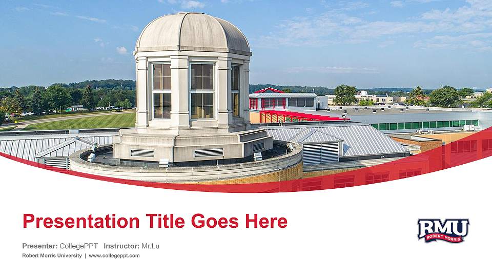 Robert Morris University Course/Courseware Creation PPT Template16:9 ratio PPT effect preview image