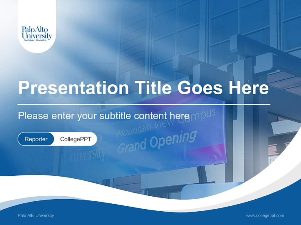 Palo Alto University Lecture Sharing and Networking Event PPT Template4:3 ratio PPT effect preview image4