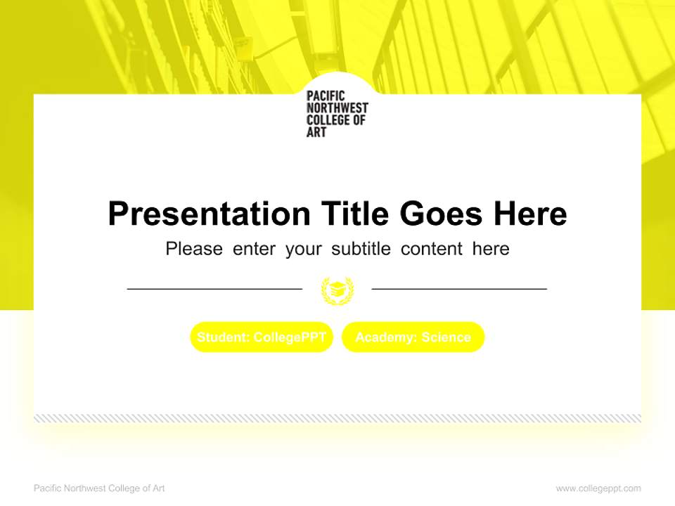 Pacific Northwest College of Art National Scholarship Defense PPT Template4:3 ratio PPT effect preview image4