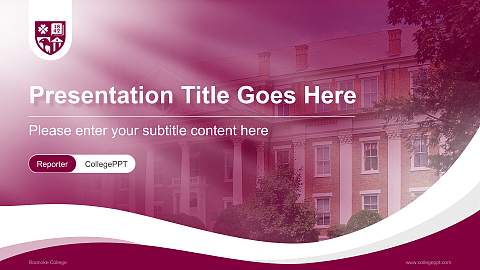 Roanoke College Lecture Sharing and Networking Event PPT Template